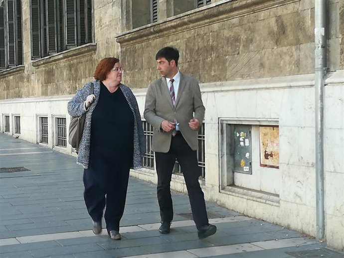 Ruth Mateu llegando a los Juzgados la semana pasada