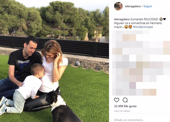 Sergio Busquets, Elena Galera están esperando su segundo hijo