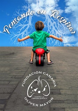Cartel de la Fundacion Canaria Oliver Mayor Contra la Fibrosis Quistica