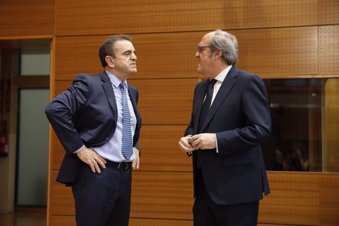 Ángel Gabilondo, portavoz del PSOE en Asamblea de Madrid, y José Manuel Blanco