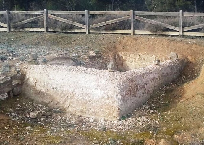 Daños en la excavación arquelógica de San Esteban en Falces.