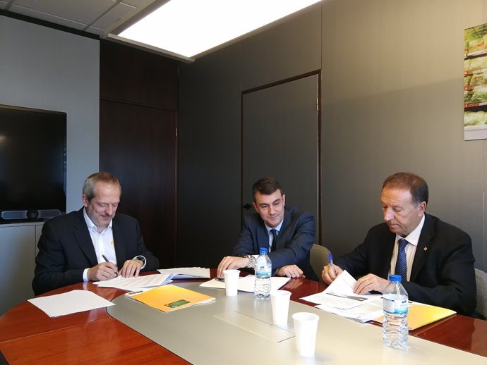 Signatura de l'acord de col·laboració entre Bon Preu i Sabadell