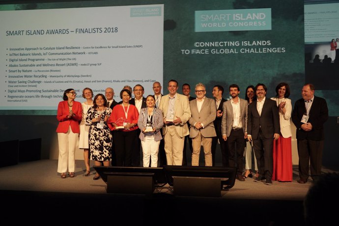 Entrega de premios en el Smart Island World Congress