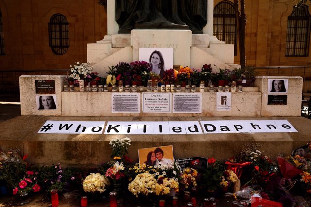 Altar en homenaje a Daphne Caruana Galizia