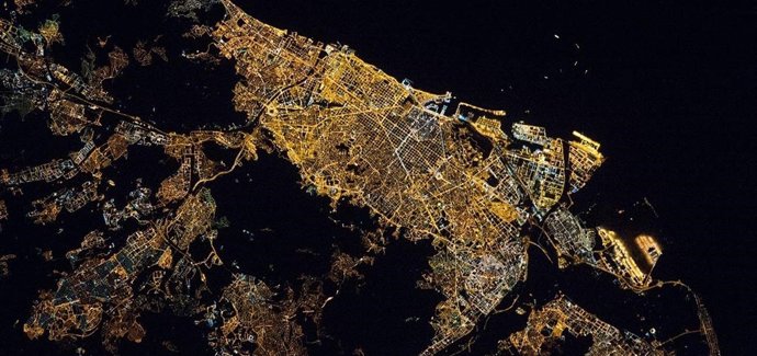 Imatge nocturna de Barcelona