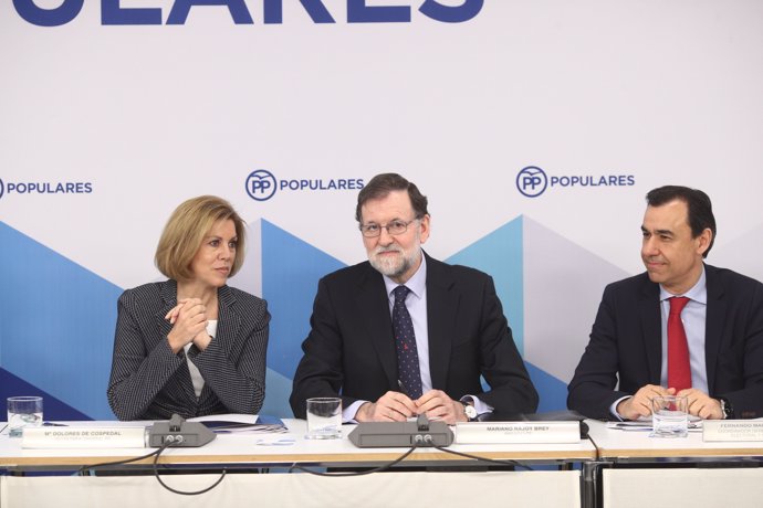 Cospedal, Rajoy i Fernando Martínez Maillo en el Comitè Executiu del PP