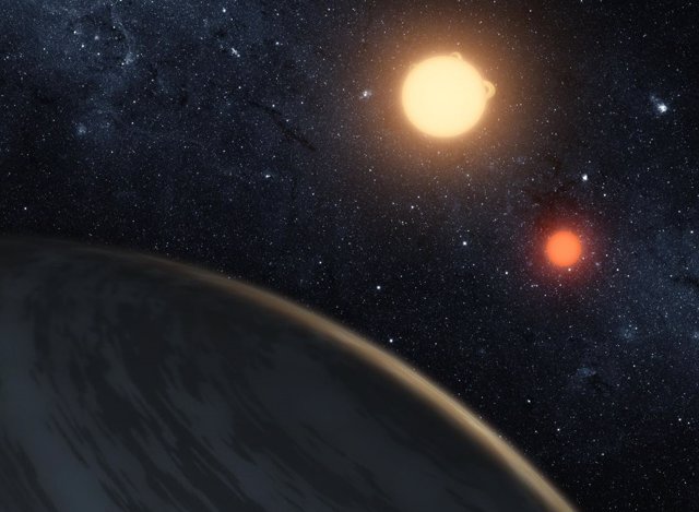 Impresión artística de Kepler 16b