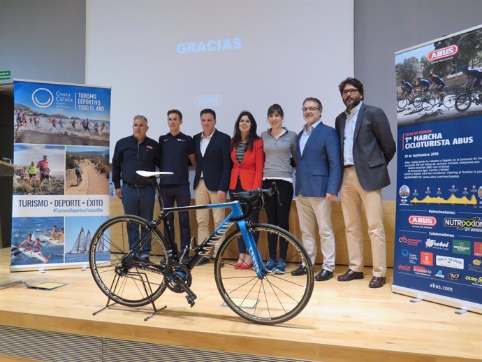 Imagen de la presentación de la marcha ciclista ‘ABUS Picos de Murcia’.