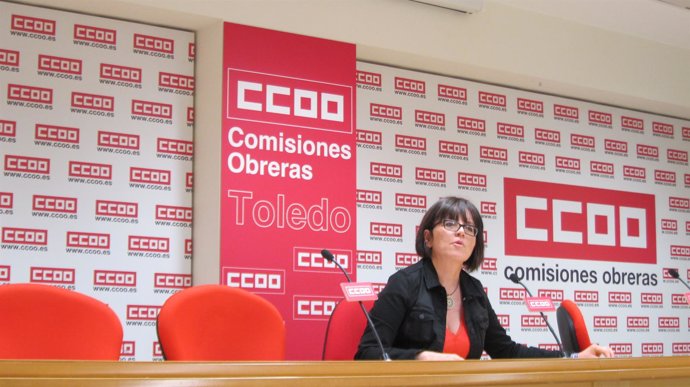 Castellanos (CCOO) en rueda de prensa                       