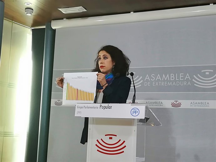 María de los Ángeles Muñoz en rueda de prensa para valorar la EPA este jueves