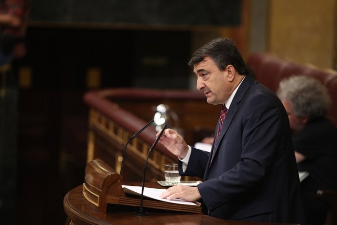Aitor Esteban intervé durant el debat de totalitat dels Pressupostos