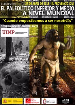Cartel del Congreso sobre el Paleolítico Inferior en Cuenca
