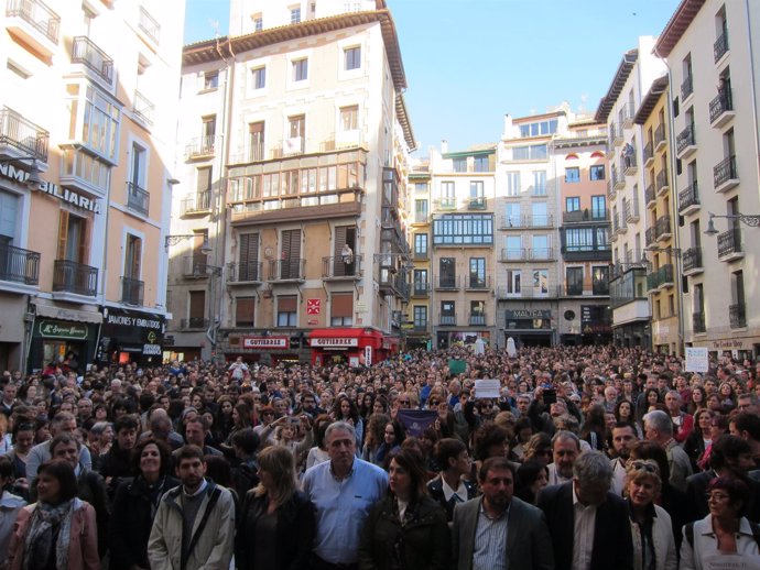 Concentración en Pamplona en rechazo a la sentecia a 'La Manada'