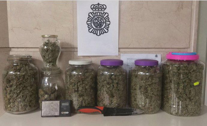 Marihuana requisada por la Policía Nacional