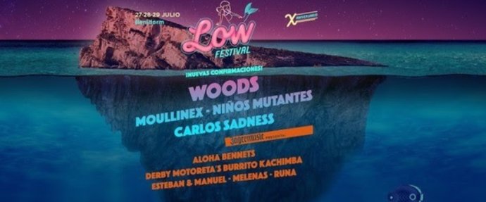 Cartel del Low Festival anunciando a los Woods