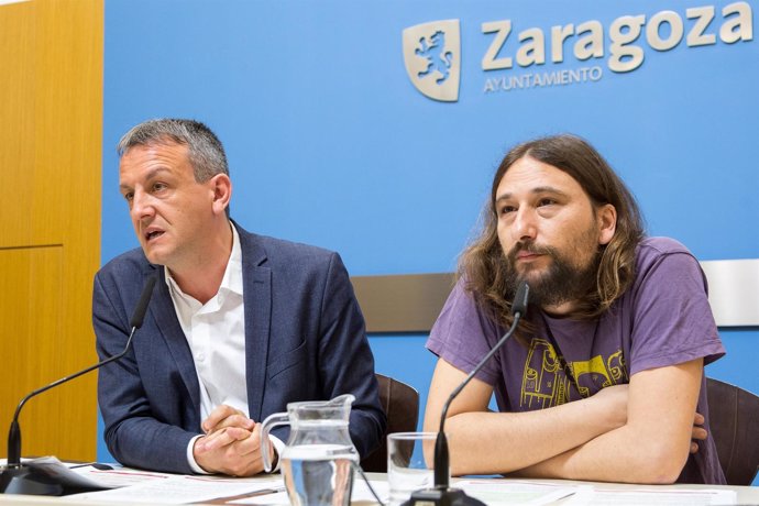 Fernando Rivarés y Pablo Híjar, del gobierno del Ayuntamiento de Zaragoza