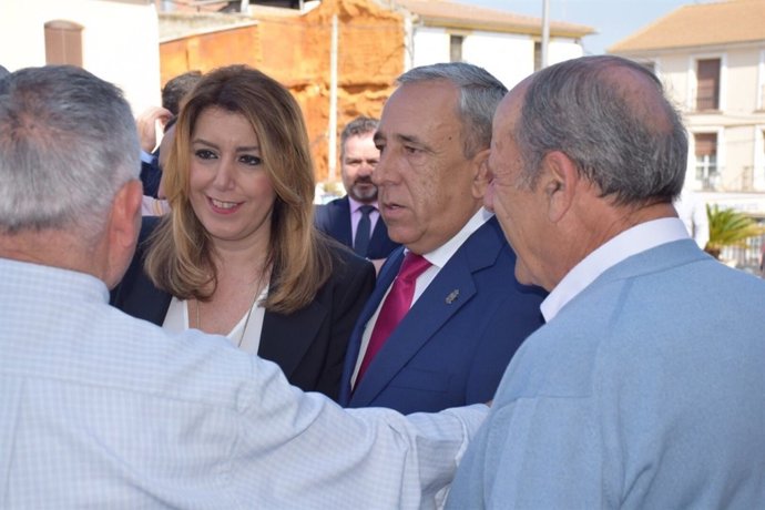 Susana Díaz, presidenta de la Junta de Andalucía visita Fuente de Piedra
