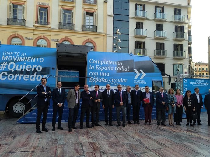 El movimiento Quiero Corredor por el Corredor Mediterráneo Ferroviario en Málaga