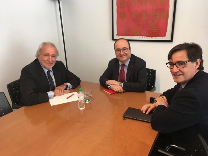 A.F.Teixidó (Lliures) es reuneix amb M.Iceta i S.Illa (PSC)