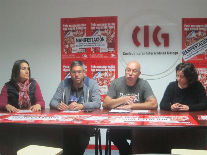 La CIG presenta las manifestaciones por el 1 de Mayo de 2018