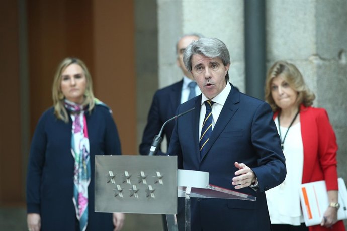 Rueda de prensa del presidente en funciones de la Comunidad de Madrid