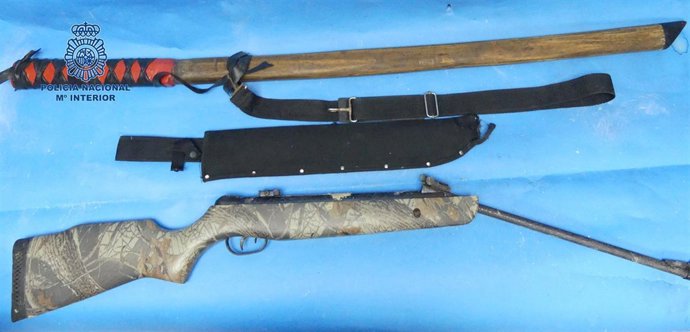 Armas intervenidas tras el asalto al depósito judicial de Ceuta