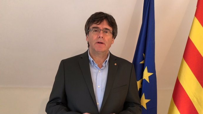  Carles Puigdemont en un vídeo difós en un acte a Reus