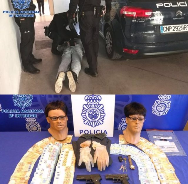 Detenido y objetos intervenidos en robo en Logroño