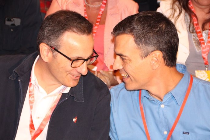 Diego Saura y Pedro Sánchez (PSOE)