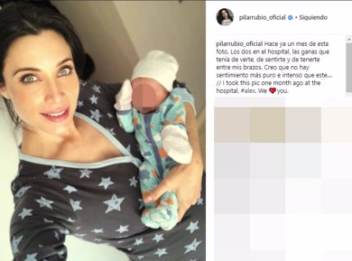 Pilar Rubio presume de su pequeño Alejandro