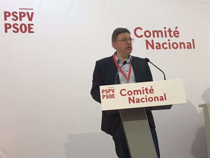 El secretario general del PSPV, Ximo Puig, en el Comité Nacional