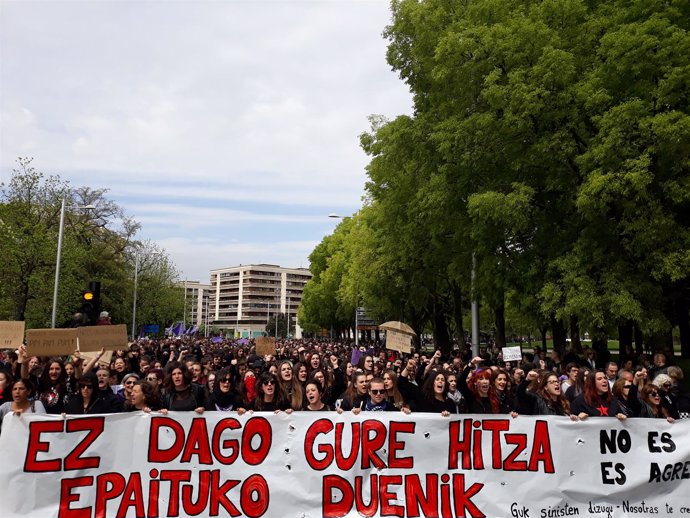 Manifestación en Pamplona contra la sentencia a 'La Manada'