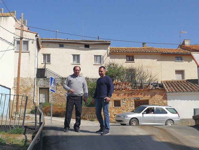 Visita de Julio Esteban al barrio de San Blas, en Teruel.