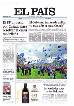 Portada El País del 28 de abril
