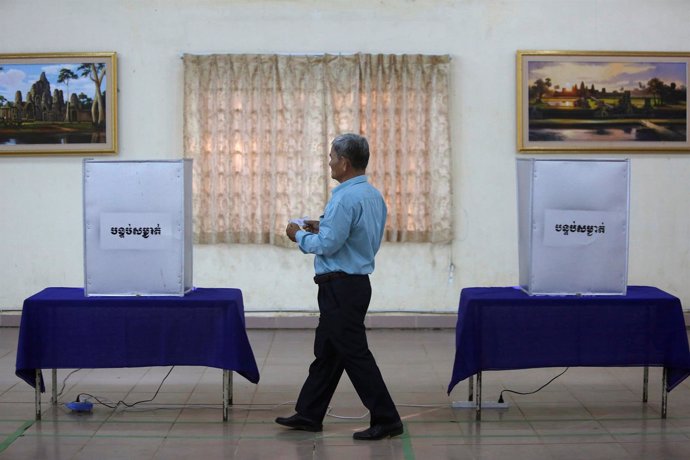 Imagen de archivo de las anteriores elecciones en Camboya