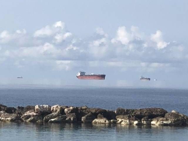 Fata morgana de un barco