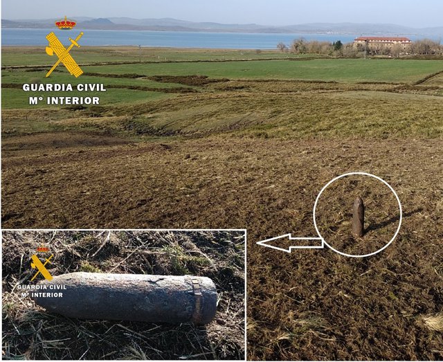 Imagen del proyectil de la Guerra Civil. Burgos 30/04/2018