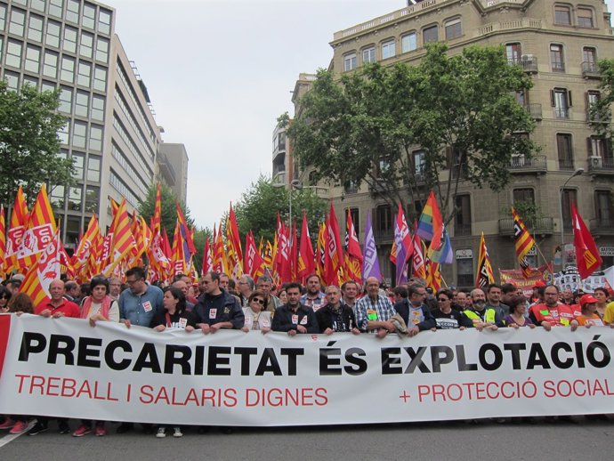 Manifestació de el 1 de Maig a Barcelona