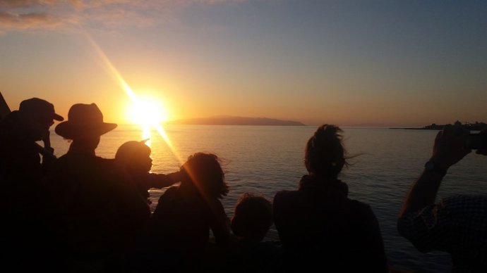 Turistas camino de La Gomera