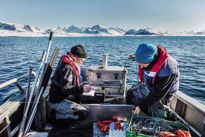 Recogida de muestras en el Ártico