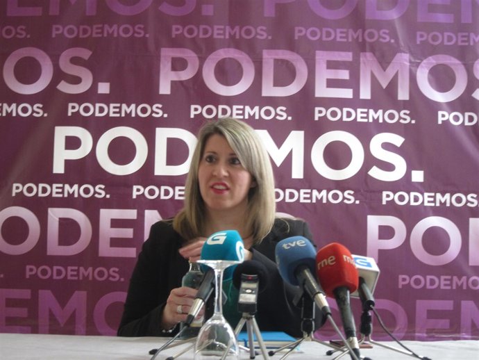 La secretaria xeral de Podemos Galicia, Carmen Santos