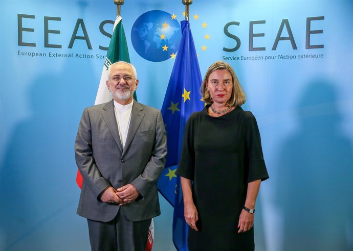 Mohamad Javad Zarif y Federica Mogherini