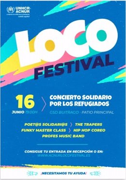 Cartel 'Loco Festival' de ACNUR