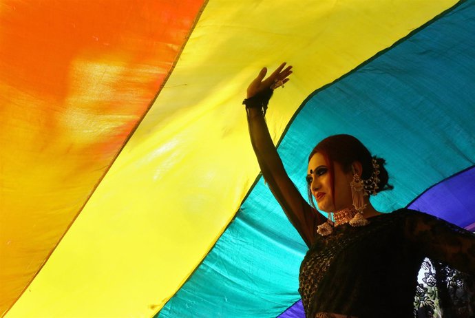 Marcha en favor de los derechos LGTBI en Chandigarh (India)