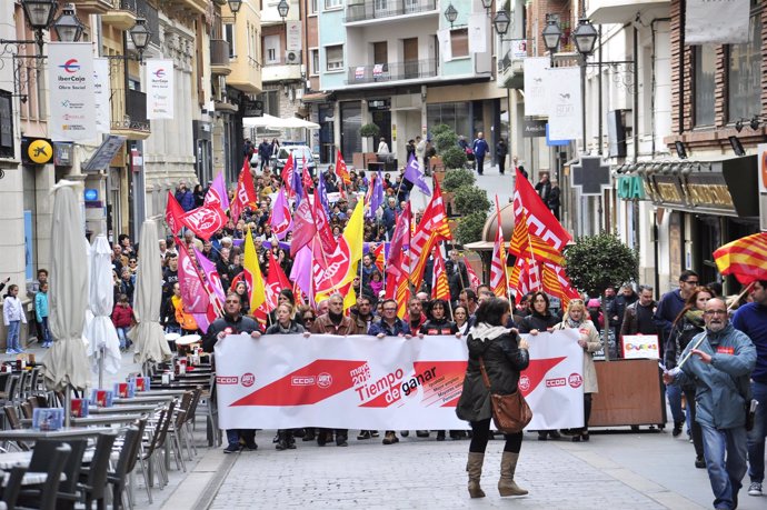 Manifestación del 1 de mayo en Teruel
