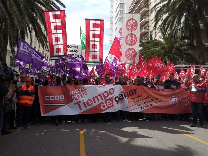 Manifestación del 1 de mayo en Málaga 