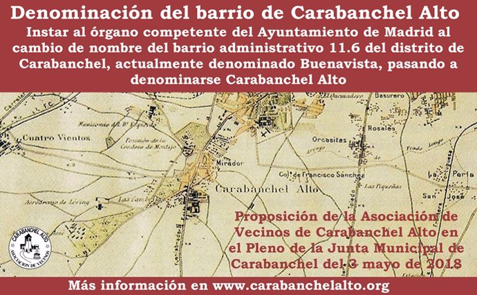 Antiguo mapa de Carabanchel Alto
