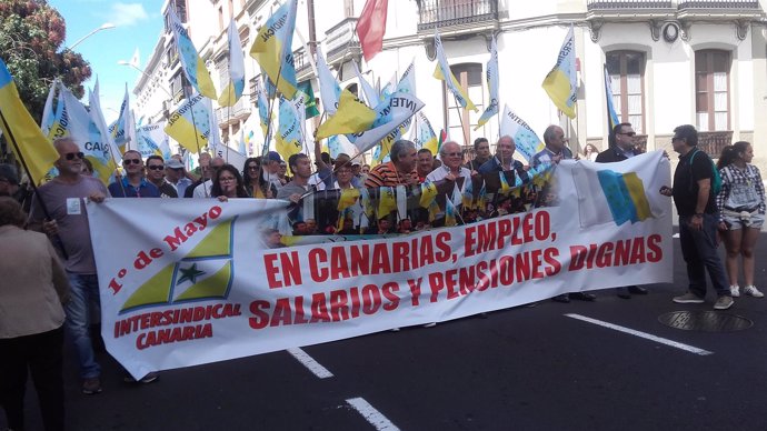 Manifestación del 1 de mayo de Intersindical Canaria