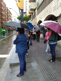 Unas 350 personas participan en Ibiza en la manifestación del 1 de Mayo