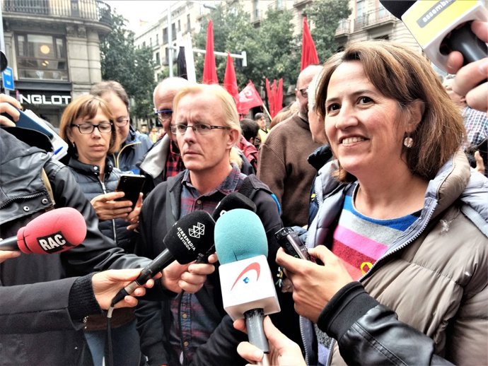Sergi Perelló (Intersindical-CSC) Elisenda Paluzie (ANC)